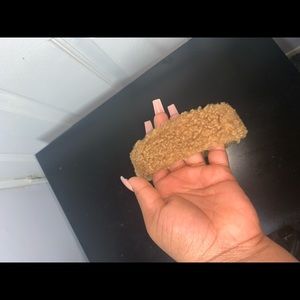 Brown fuzzy headband